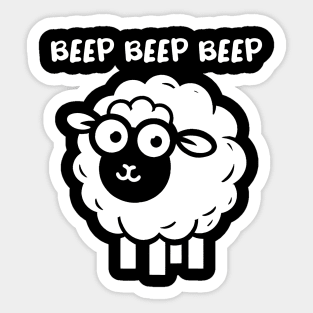 Beep Beep Beep I'm A Sheep Funny Sticker